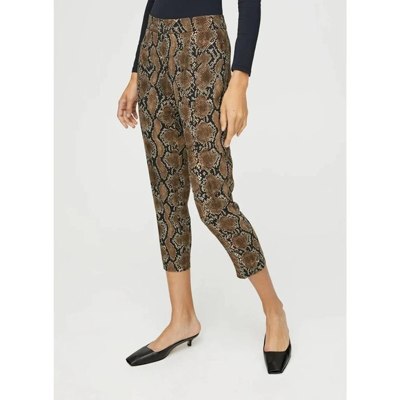 Babaton Women's Brown Snakeskin Conan Mid-Rise Slim Leg Ankle Length Size 2 NWT - Picture 5 of 14